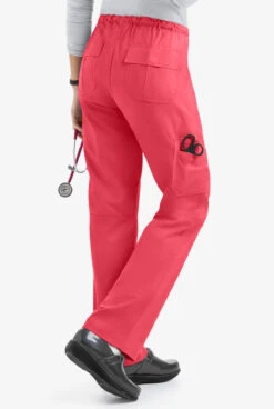 Butter-Soft Core By UA™ Women's 6-Pocket Cargo Drawstring Scrub Pants - Petite -Fashion Clothing UA32C ROSDU 5 HV