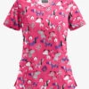 Butter-Soft Walk In The Park Fuchsia Women's 3-Pocket Criss Cross Print Scrub Top 1 Butter-Soft Walk In The Park Fuchsia Women's 3-Pocket Criss Cross Print Scrub Top -Fashion Clothing UA626WPFC 100523 1