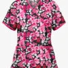 UA River Floral Black Printed Women's 2-Pocket Mock Wrap Scrub Top 2 UA River Floral Black Printed Women's 2-Pocket Mock Wrap Scrub Top -Fashion Clothing WT668RVF 1