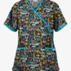 UA Best Buy Scrubs Tropical Oasis Black Print Women's 2-Pocket Mock Wrap Scrub Top 1 UA Best Buy Scrubs Tropical Oasis Black Print Women's 2-Pocket Mock Wrap Scrub Top -Fashion Clothing WT668TOA 1